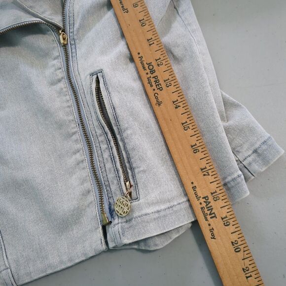 emily mccarthy moto jacket denim xxs - Picture 3 of 6